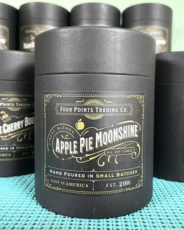 Four Points Trading Co. Apple Pie Moonshine 8 oz Soy Candle