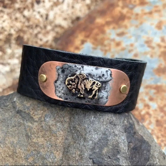 Buffalo Girls Soldered Buffalo Leather Bracelet