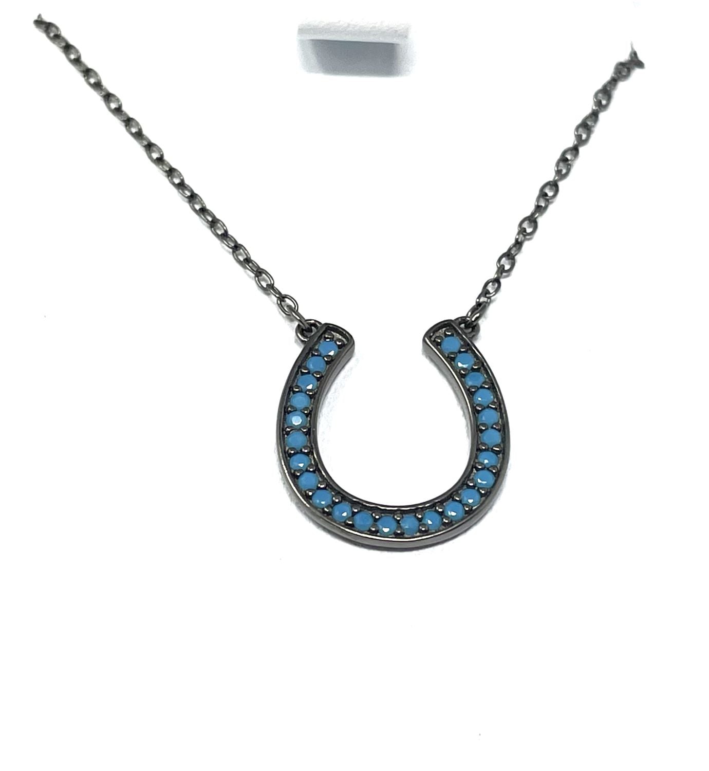 Kelly Herd Sterling Silver Turquoise Horseshoe Necklace