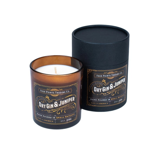 Four Points Trading Co. Dry Gin & Juniper 8 oz Soy Candle