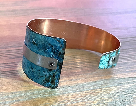 Moondance Art Patina Streak Cuff Bracelet #22