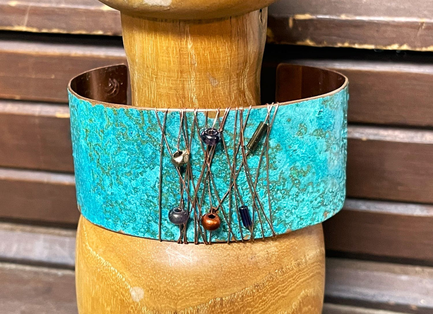 Moondance Art Classic Patina Copper Bracelet #14