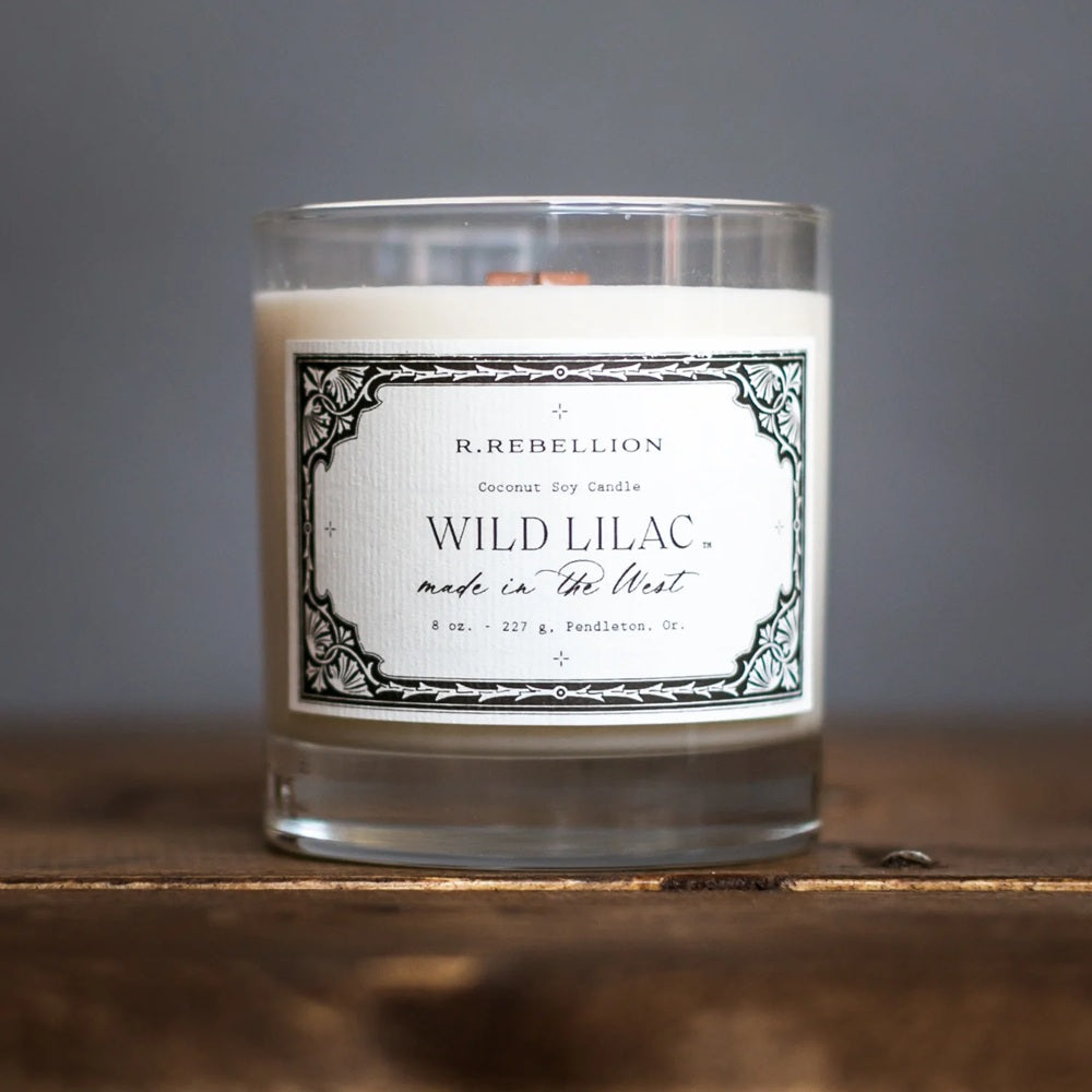 R. Rebellion 8 oz Handcrafted Wild Lilac Candle