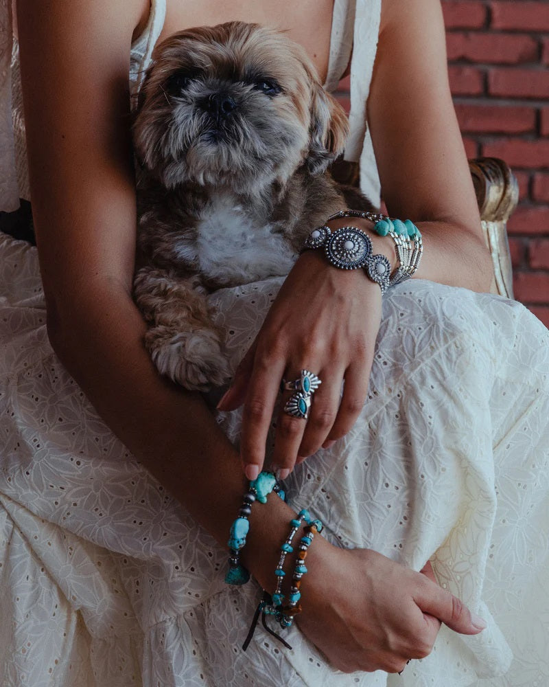 Cowgirl Confetti Sea of Green Turquoise Cuff