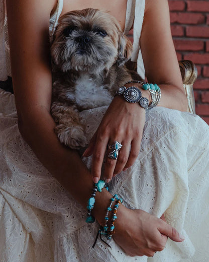 Cowgirl Confetti Sea of Green Turquoise Cuff